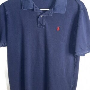 Polo by Ralph Lauren Dark Blue Polo Shirt with Red Logo